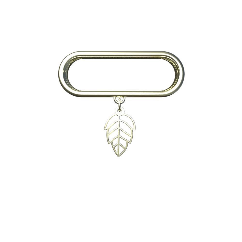 آویز ساعت طلا 18 عیار زنانه مدوپد مدل برگ کد SJ1-1461