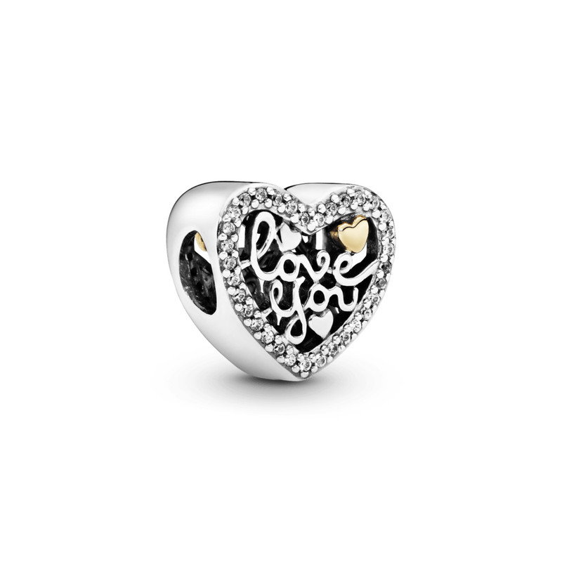 آویز دستبند و گردنبند نقره زنانه پاندورا مدل Declaration of Love Heart