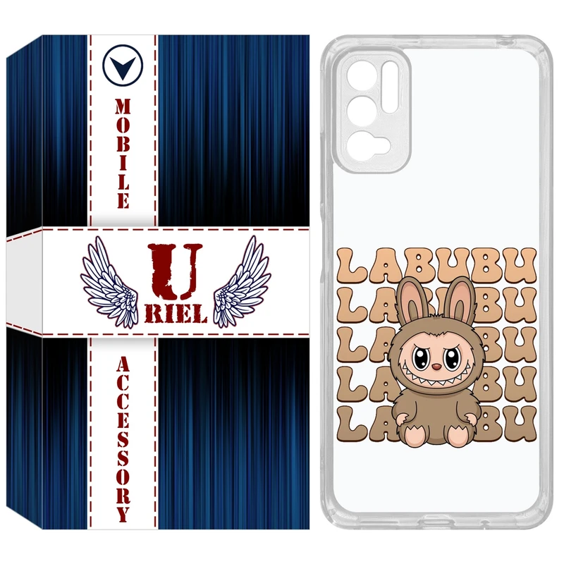 کاور یوریل مدل Clear کد 134 طرح لبوبو Labubu مناسب برای گوشی موبایل شیائومی Redmi Note 10 5G / Note 11SE / Poco M3 Pro