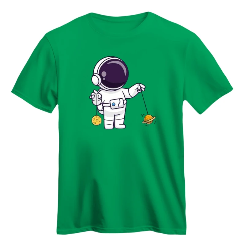 تی شرت آستین کوتاه زنانه مدل فضانورد کد ۲