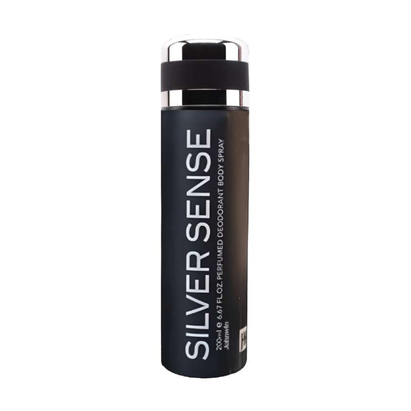 اسپری بدن مردانه جانوین مدل SILVER SENSE حجم 200 میلی لیتر اسپری بدن مردانه جانوین مدل SILVER SENSE حجم 200 میلی لیتر