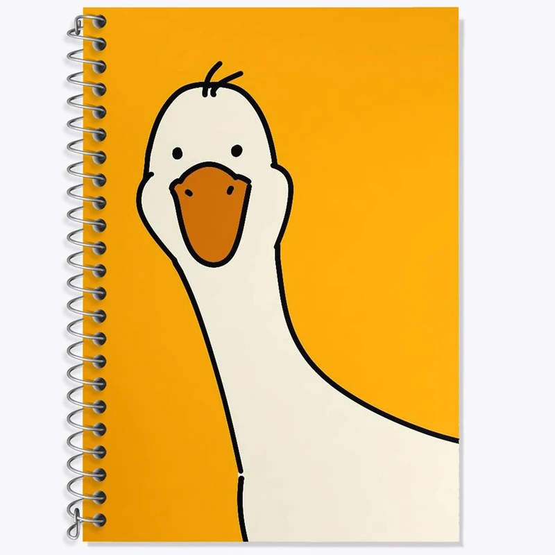 دفتر زبان 50 برگ خندالو مدل سه خط طرح اردک خنگ کد 8612