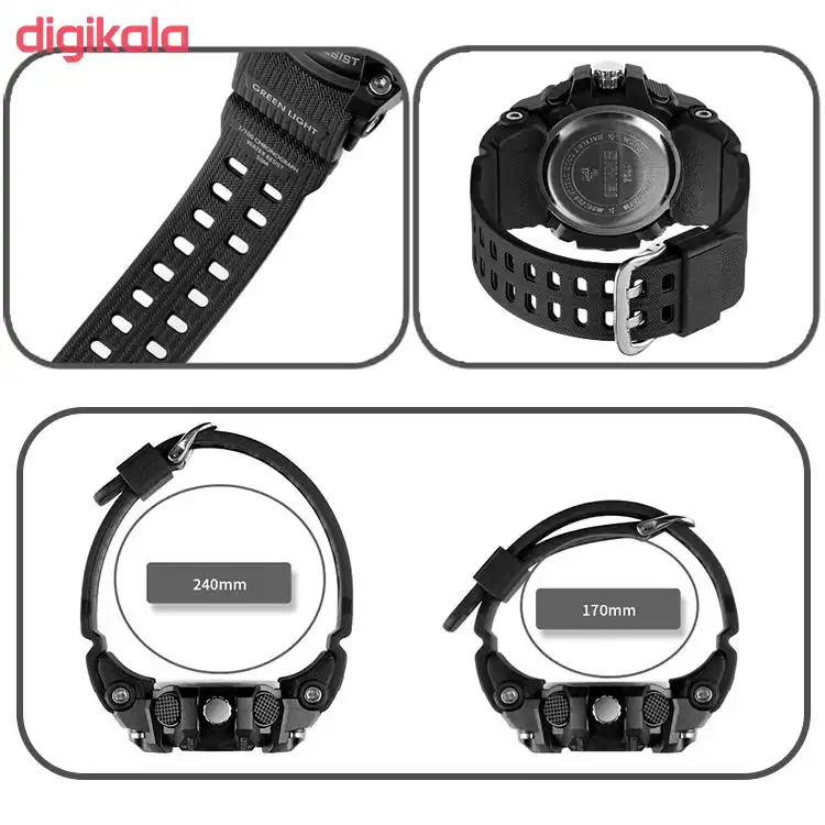 ساعت مچی عقربه ای زنانه و مردانه اسکمی مدل 1725BKGD