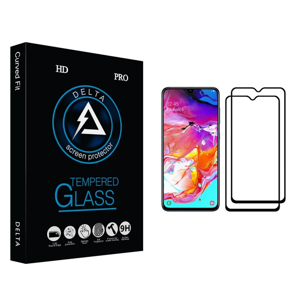 محافظ صفحه نمایش دلتا مدل HD مناسب برای گوشی موبایل سامسونگ Galaxy A70 بسته دو عددی