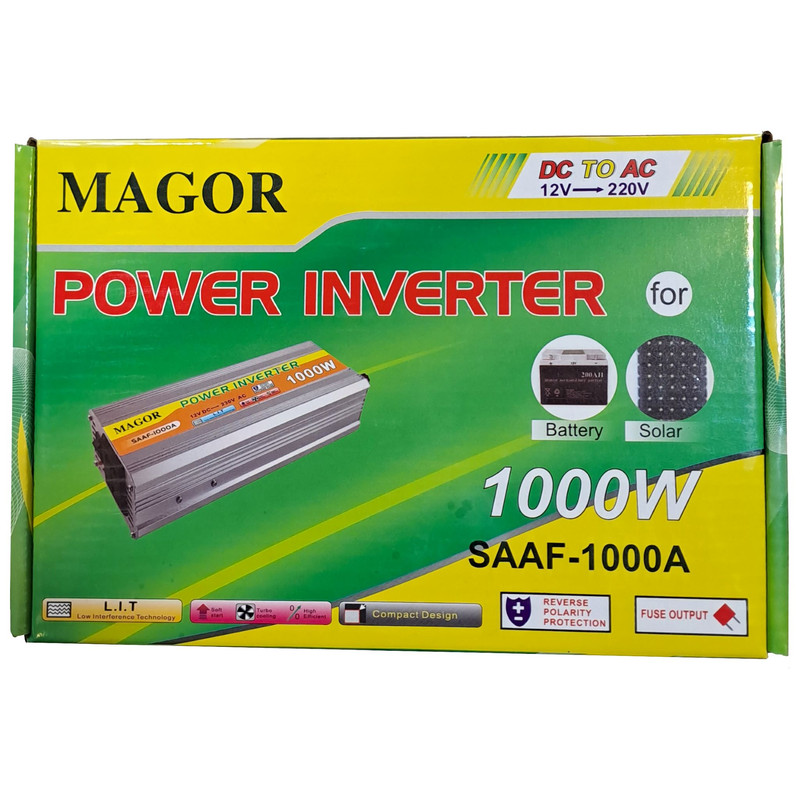 اینورتر ماگور مدل SAAF-1000A ظرفیت 1000 وات اینورتر ماگور مدل SAAF-1000A ظرفیت 1000 وات