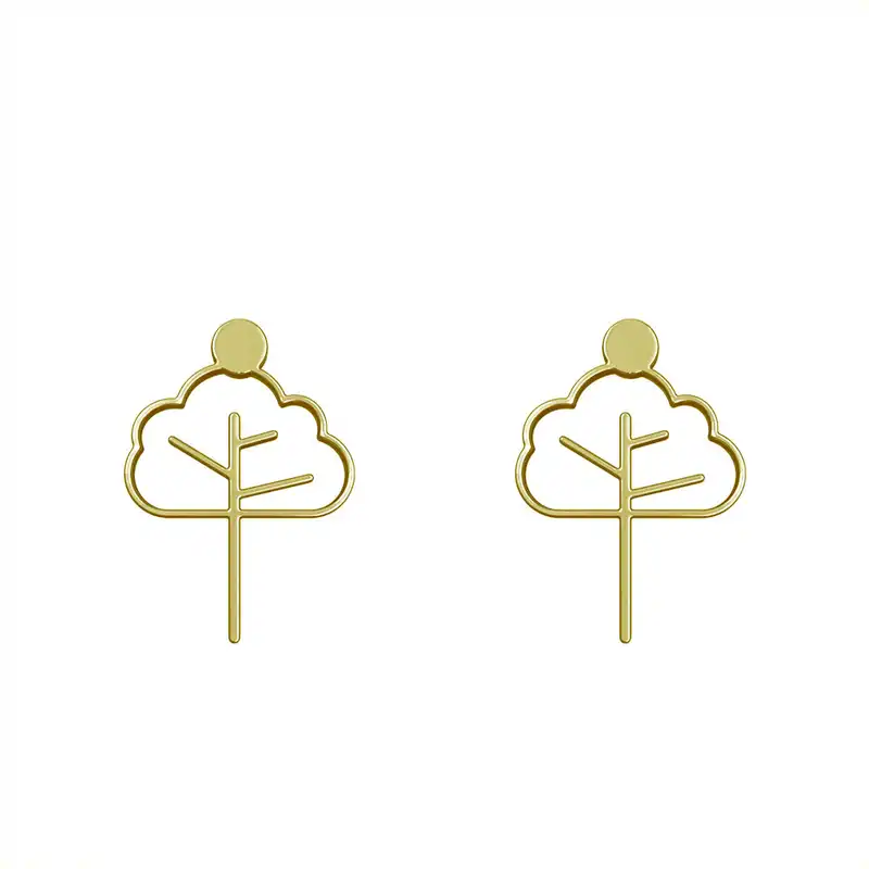 گوشواره طلا 18 عیار زنانه مدوپد مدل درخت کد GA1-15743