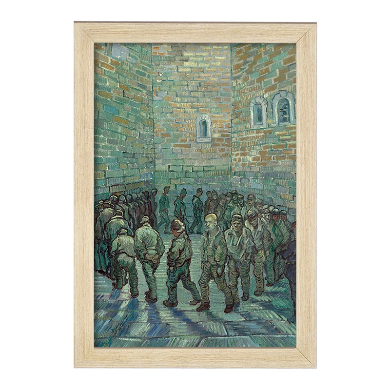 تابلو خندالو مدل نقاشی هواخوری زندانیان اثر ونسان ونگوگ کد 25472