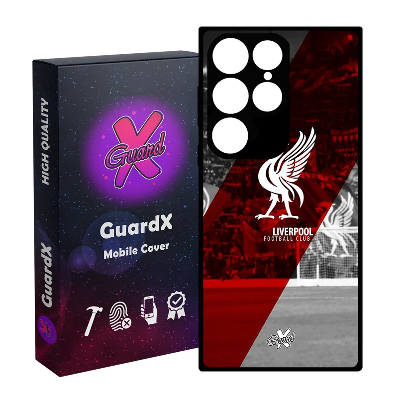 کاور گارد ایکس طرح Liverpool مدل Glass10045 مناسب برای گوشی موبایل سامسونگ Galaxy S24 Ultra