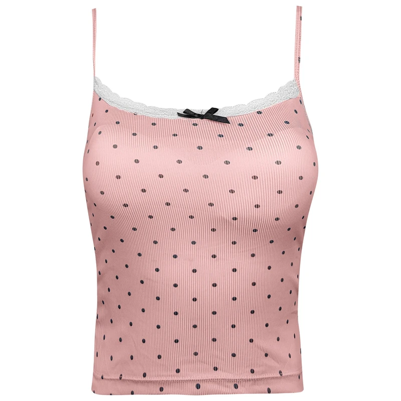 کراپ‌تاپ زنانه ماییلدا مدل پددار خال خالی کد 5301-6853