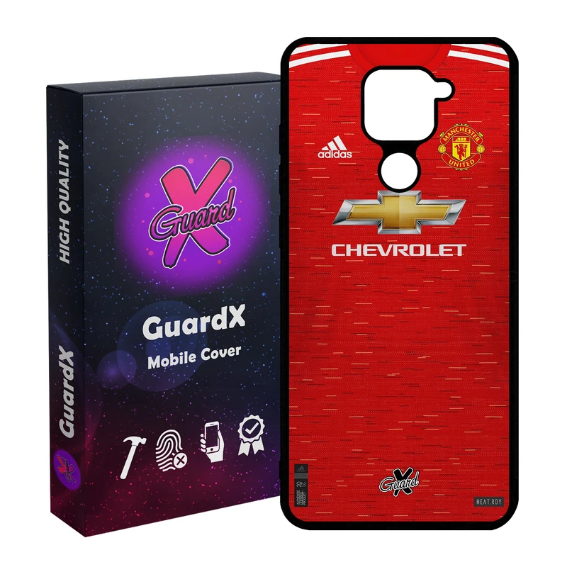 کاور گارد ایکس طرح Manchester United مدل Glass10248 مناسب برای گوشی موبایل شیائومی Redmi Note 9