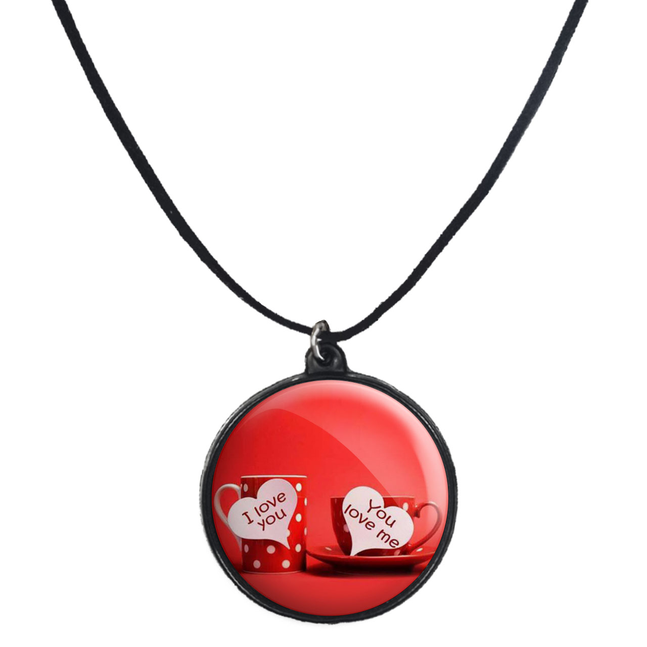 گردنبند پرمانه طرح عاشقانه کد pmb.1268 مدل دو طرفه