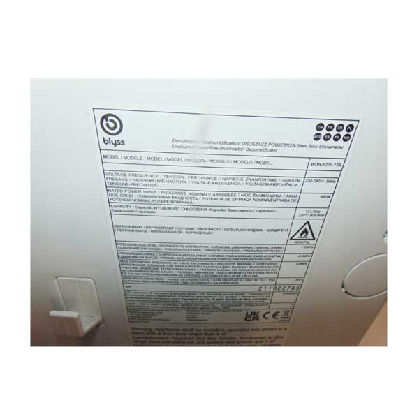 دستگاه رطوبت گیر بلیس مدل WDH-122E-12R دستگاه رطوبت گیر بلیس مدل WDH-122E-12R
