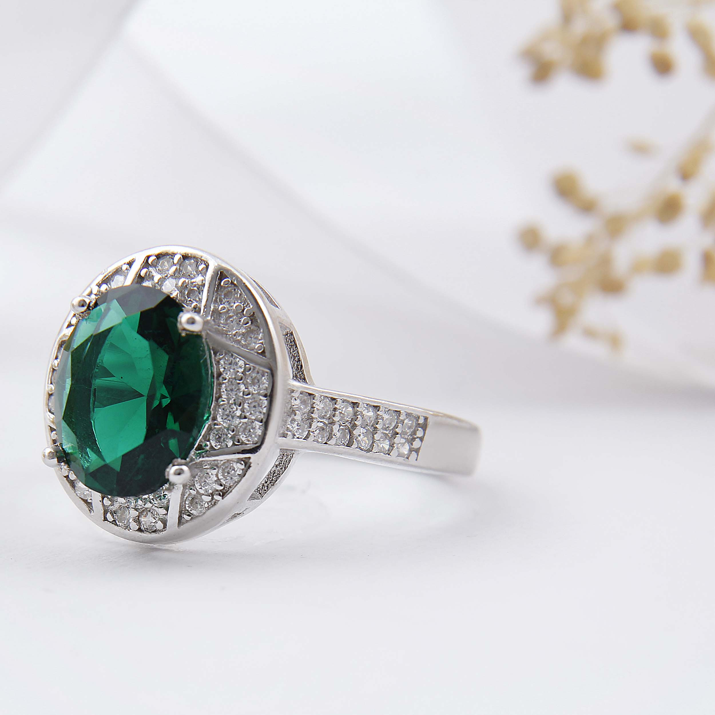 انگشتر نقره زنانه بازرگانی میلادی مدل سنگ کوارتز نگین برلیان بدون ریزش ابکاری رادیوم کد AWR_1544