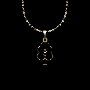 گردنبند طلا 18 عیار زنانه مدوپد مدل درخت کد L2-1-1031