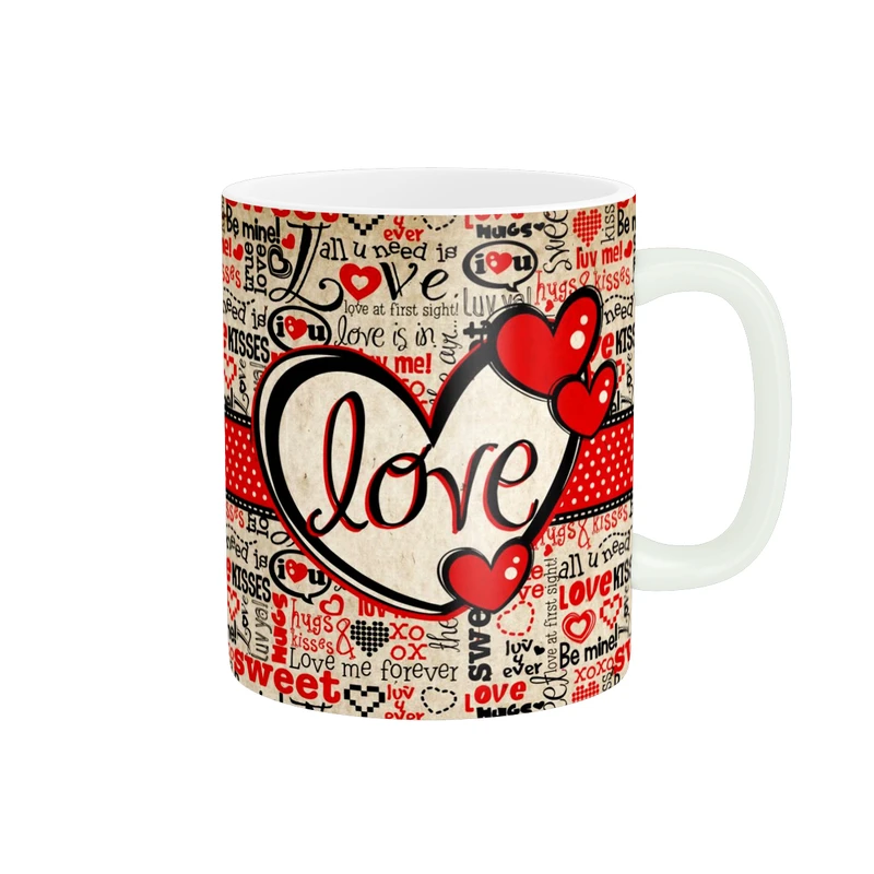 ماگ پاد آفرین طرح  LOVE کد 643