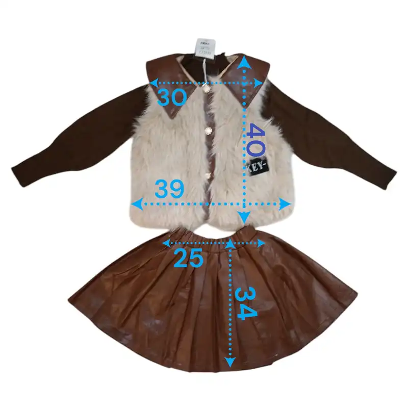 ست 3 تکه لباس دخترانه مدل پاییز کد 26