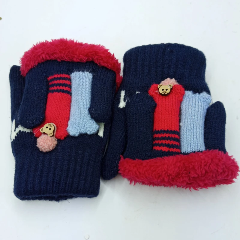 دستکش بافتنی بچگانه مدل warm کد 007