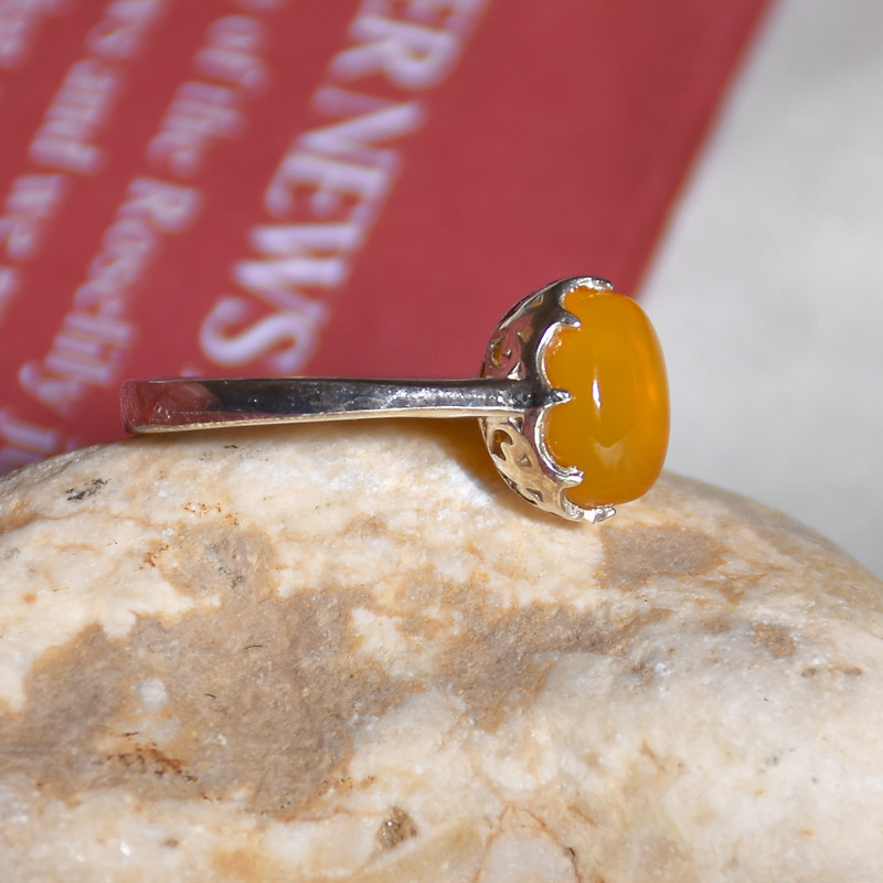 انگشتر نقره زنانه نقره جات لطفی مدل عقیق کد ANZS01E010