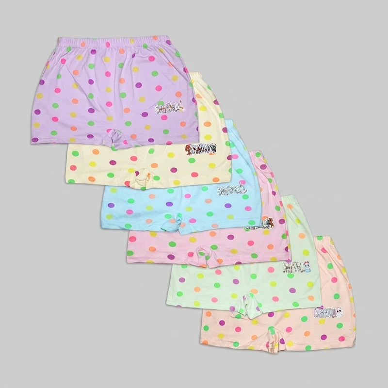 شورت دخترانه چیندکا مدل سوپر پنبه کد TOPI_102 مجموعه 6 عددی