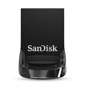 فلش مموری سن دیسک مدل ultra fit usb 3.1 ظرفیت 64 گیگابایت با سرعت خواندن 130 مگابایت بر ثانیه، طراحی فوق کوچک، نرم افزار امنیتی sandisk secureaccess و بازیابی فایل rescuepro deluxe، مناسب ضبط خودرو و تلویزیون