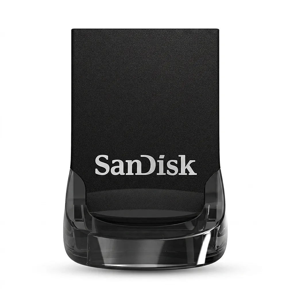 فلش مموری سن دیسک مدل ULTRA FIT USB 3.1 ظرفیت 64 گیگابایت با سرعت خواندن 130 مگابایت بر ثانیه، طراحی فوق کوچک، نرم‌افزار امنیتی SanDisk SecureAccess و بازیابی فایل RESCUEPRO Deluxe، مناسب ضبط خودرو و تلویزیون