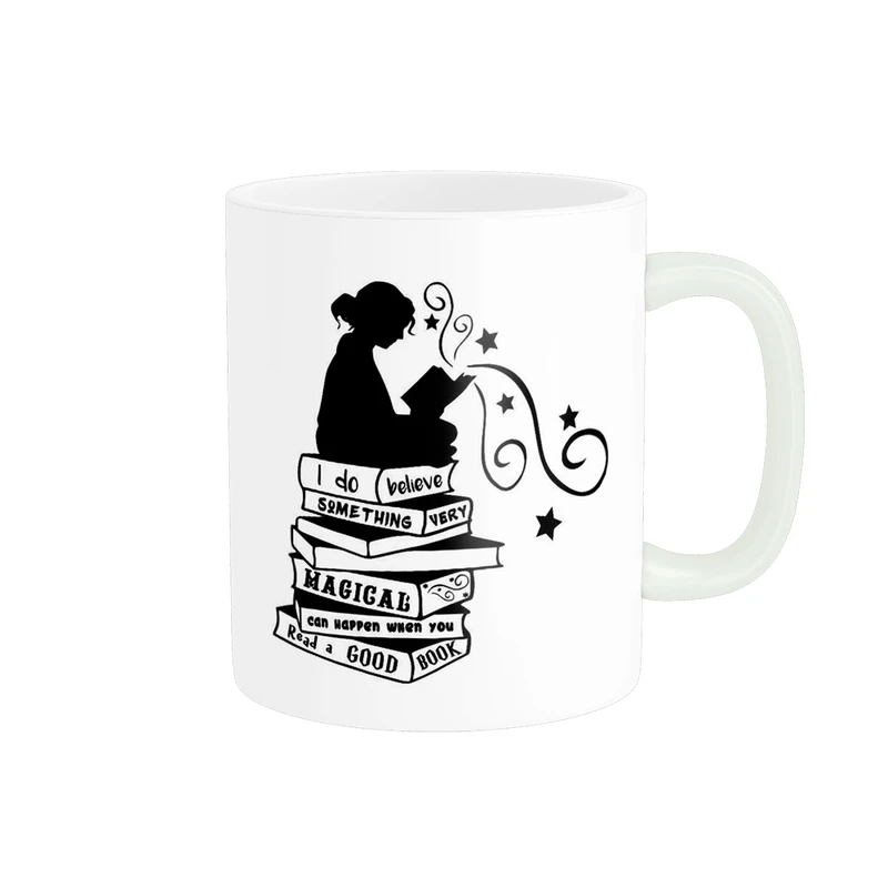 ماگ پادآفرین مدل روز کتاب کتابخوانی و کتابدار کد p1822