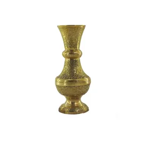 گلدان برنجی مدل هندی گلدار