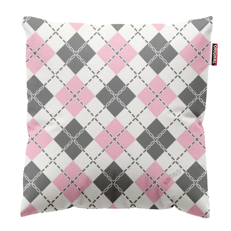 کوسن پاد آفرین طرح چهارخونه سنتی سایز 30*30 سانتی متر کد 440