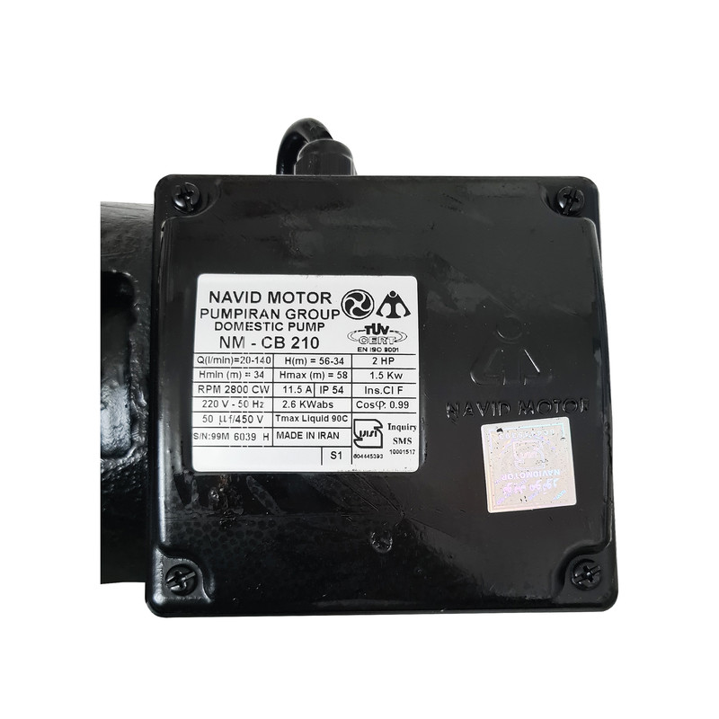 پمپ آب نوید موتور مدل دو اسب دو پروانه CB210