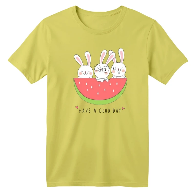 تی شرت آستین کوتاه بچگانه مدل خرگوش یلدایی کد 4