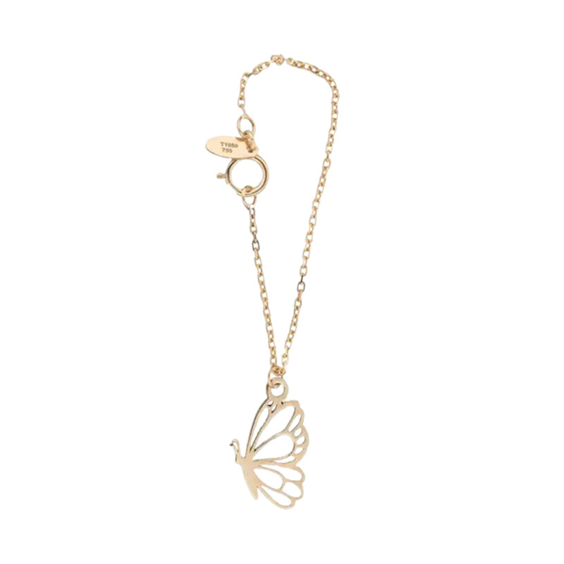 آویز ساعت طلا 18 عیار زنانه گالری قو طلایی مدل  پروانه واقعی