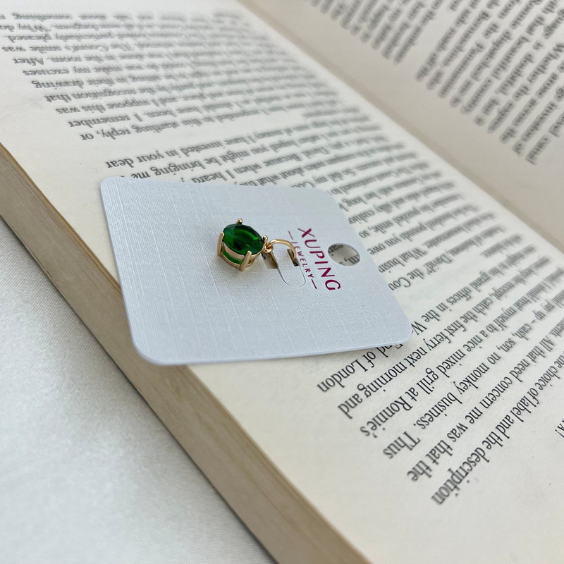 آویز گردنبند زنانه ژوپینگ مدل زمرد کد N4555 آویز گردنبند زنانه ژوپینگ مدل زمرد کد N4555