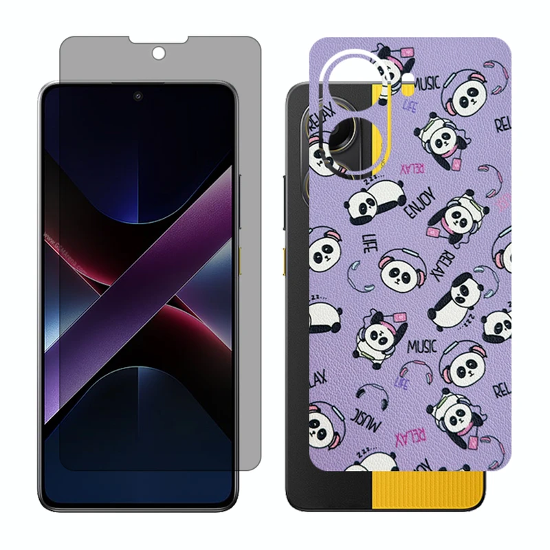 محافظ صفحه نمایش حریم شخصی گلس مدل Together مناسب برای گوشی موبایل شیائومی Poco X7 Pro به همراه برچسب پوششی پشت گوشی