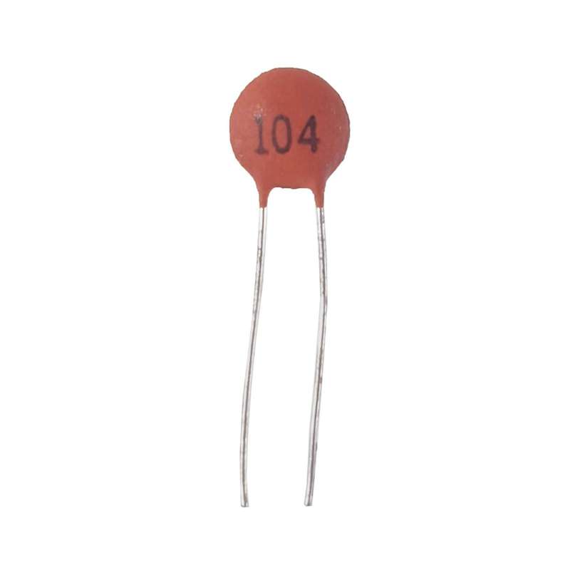 خازن عدسی 100 نانو فاراد کد S104 بسته 30 عددی