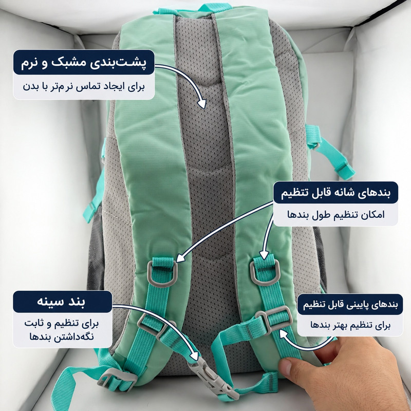 کوله پشتی کوهنوردی 20 لیتری هانجنگ مدل کمل بک دار H2O