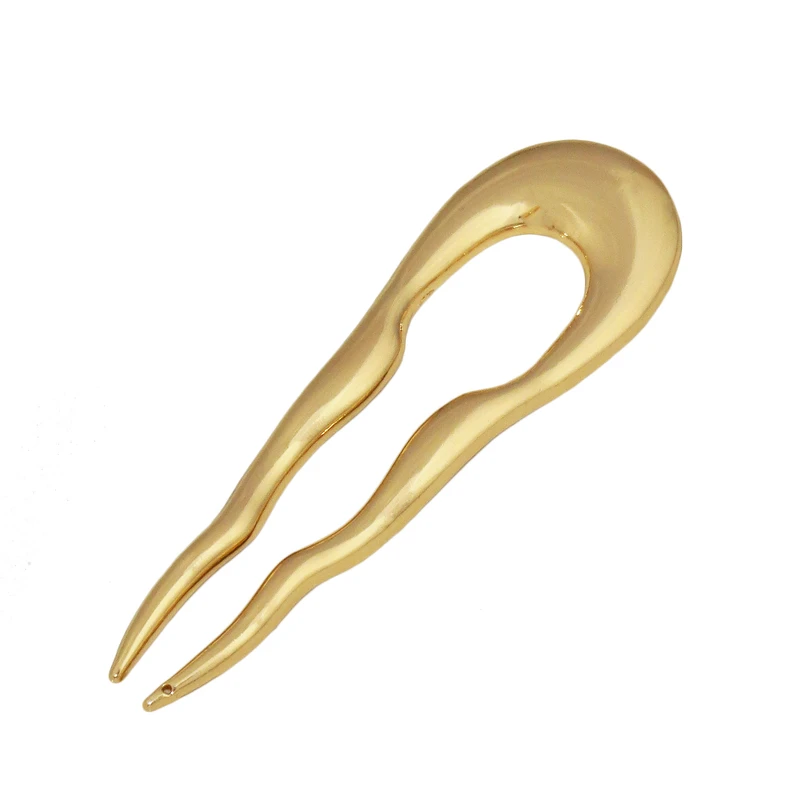 گیره مو زنانه مدل کانزاشی دوشاخ فلزی کد G_Lnd_3185