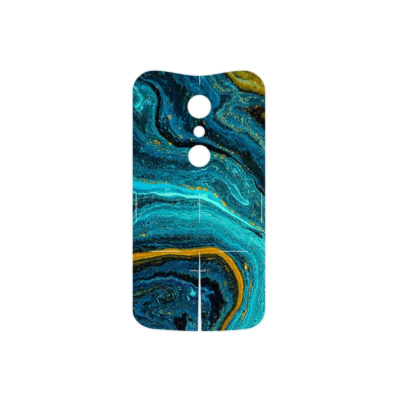 برچسب پوششی ماهوت مدل Turquoise marblewith streaks مناسب برای گوشی موبایل موتورولا Moto G 2nd gen