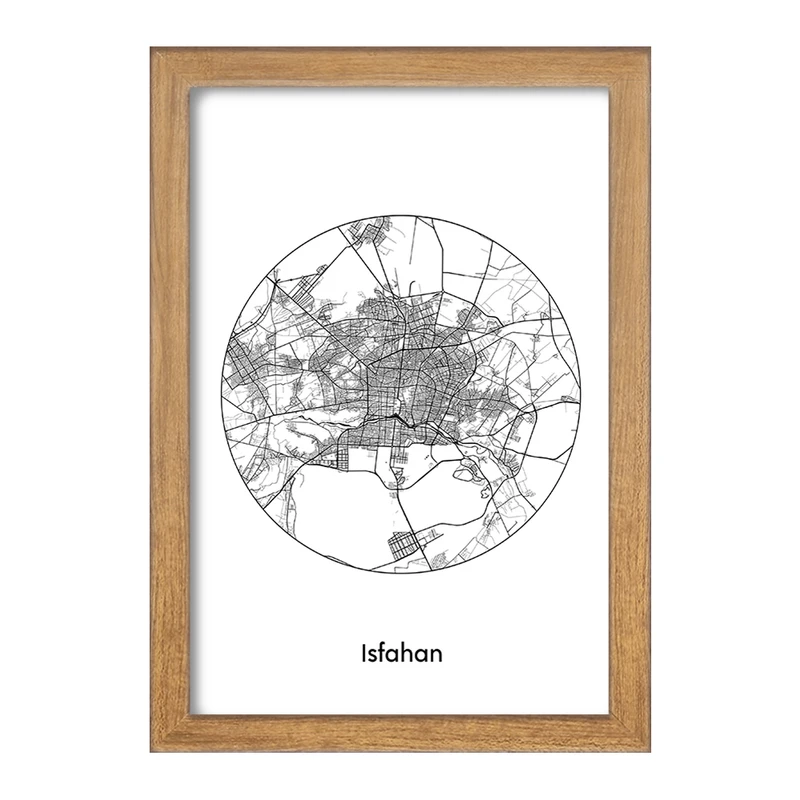 تابلو خندالو مدل نقشه شهر اصفهان کد F1710