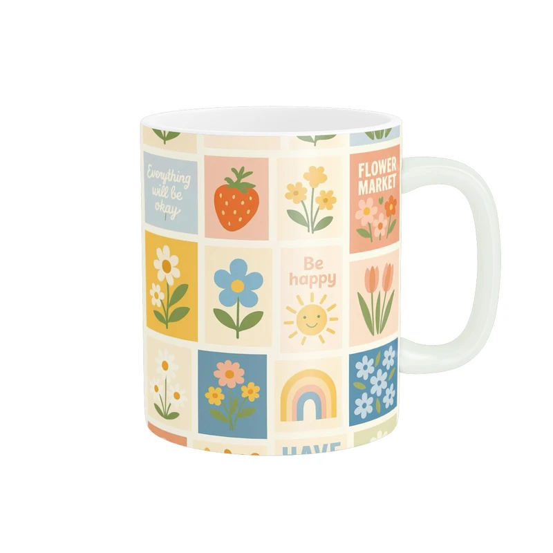 ماگ پاد آفرین طرح گل کد 2886