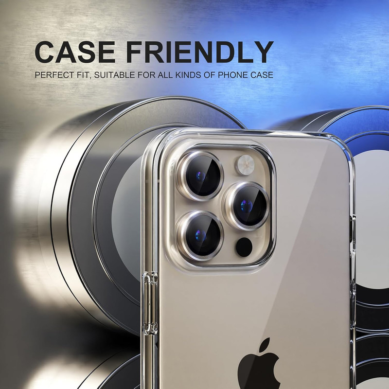 محافظ لنز دوربین گوف مدل Ring Metal مناسب برای گوشی موبایل اپل iPhone 15 Pro
