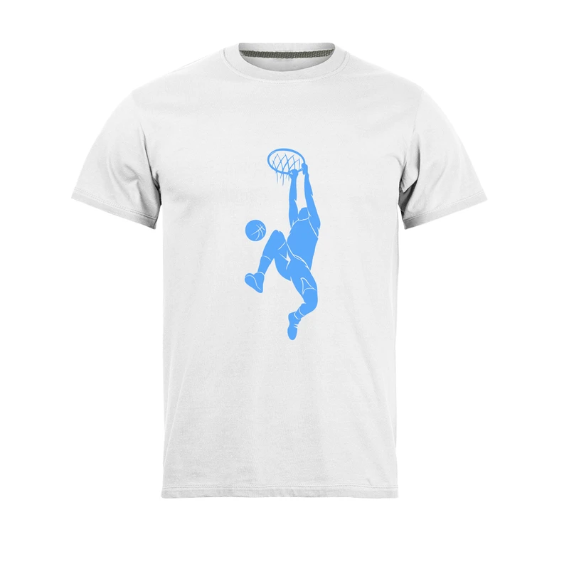 تی شرت آستین کوتاه مردانه مدل بسکتبال 2 کد N1_0365 رنگ سفید