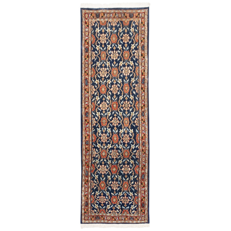 فرش قدیمی دستباف کناره طول دو و نیم متر سی پرشیا کد 126098