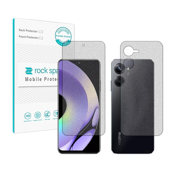 محافظ صفحه نمایش مات راک اسپیس مدل HyMTT مناسب برای گوشی موبایل ریلمی 10 Pro به همراه محافظ پشت گوشی