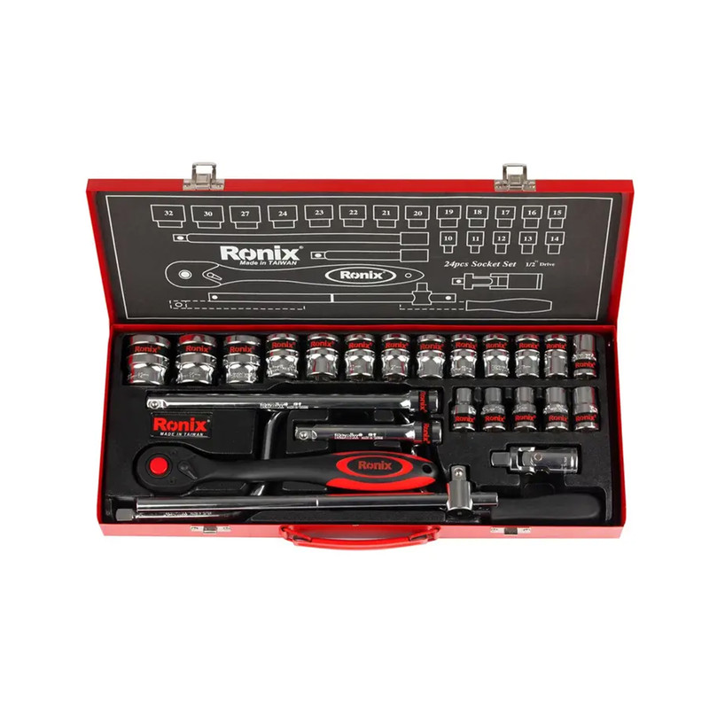 مجموعه 24 عددی آچار و سری بکس رونیکس مدل 2624RH مجموعه 24 عددی آچار و سری بکس رونیکس مدل 2624RH