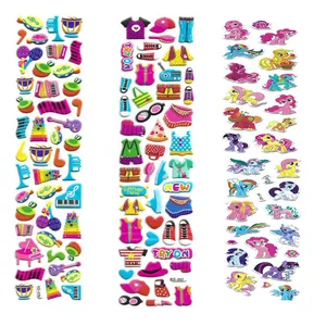 استیکر کودک طرح یونیکورن و پوشاک و لوازم پزشکی کد CT111 مجموعه 3 عددی 