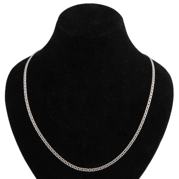 زنجیر نقره زنانه بازرگانی میلادی مدل کورب Curb Chain‎‏ کد ZR_066