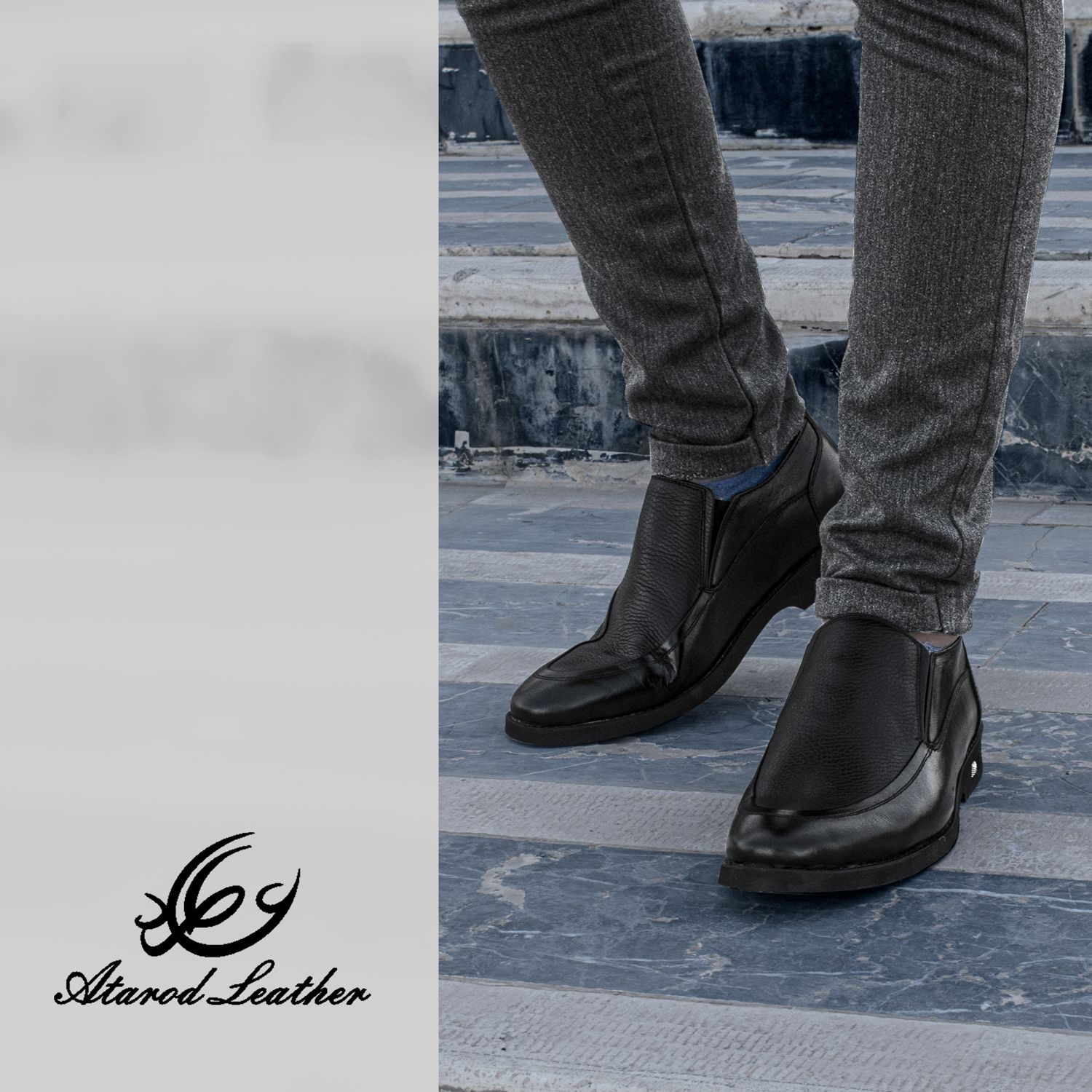 کفش مردانه چرم عطارد مدل SH09 -  - 6