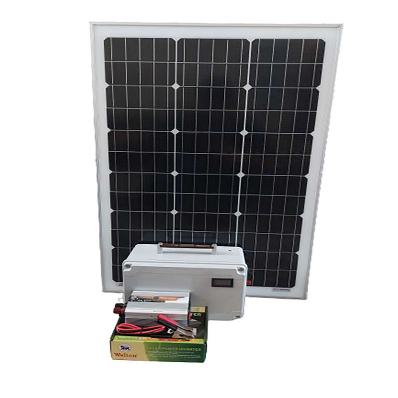 سیستم روشنایی و خورشیدی لیتیومی مدل SCPK-60AC-500 ظرفیت 360 وات