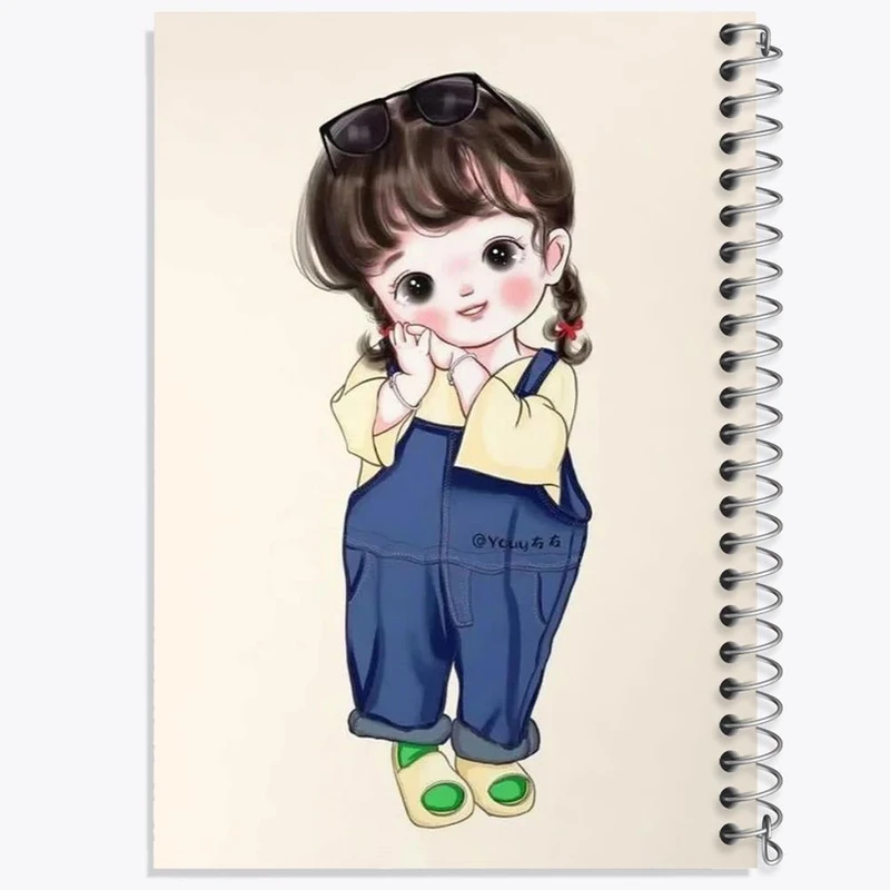 دفتر مشق 100 برگ خندالو طرح دخترانه فانتزی کد 25714