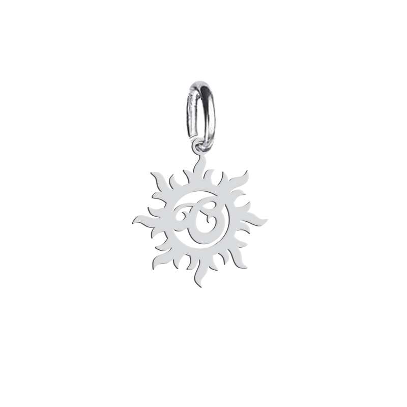 آویز گردنبند هایکا مدل خورشید و حرف O ha 823